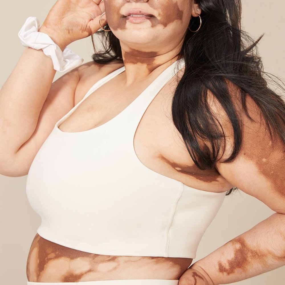 girlfriend collective paloma bra, ivory, medium